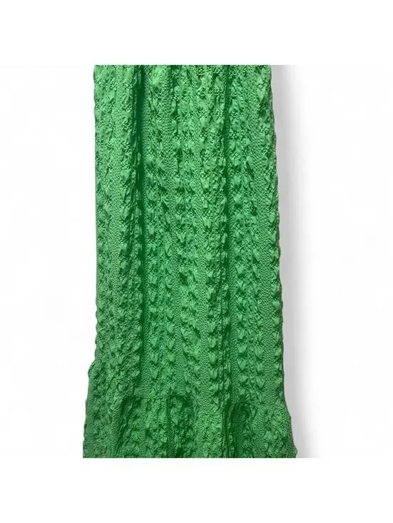 Zara green maxi textured dress with open back - Picture 4 of 6